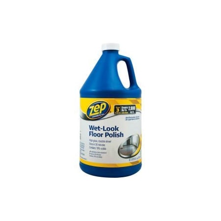 Amrep Zep Wet-Look Floor Finish, Gallon Bottle, 4 Bottles - ZUWLFF128 ZUWLFF128